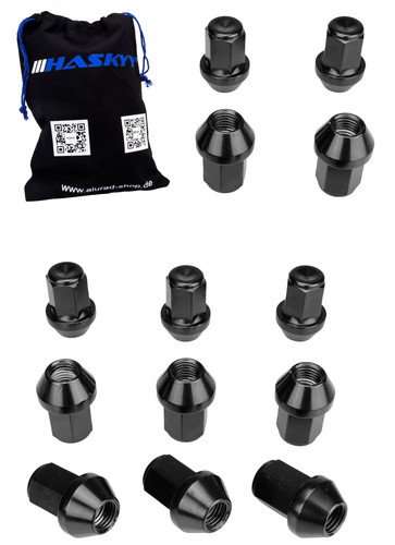 Radmuttern schwarz 1 - schwarz, 1,5